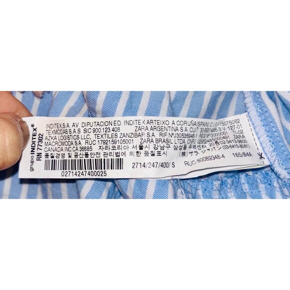 ZARA TRF Collection Boho Embroidered Tasselled Blue Peasant Blouse Jacket Small - Picture 5 of 7